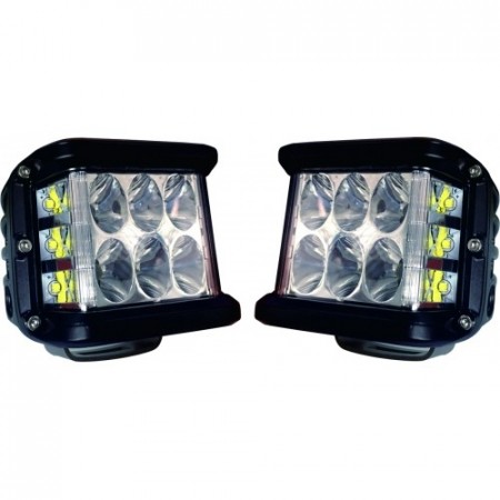 45 watt LED, 2 pakning, med ekstra sidelys